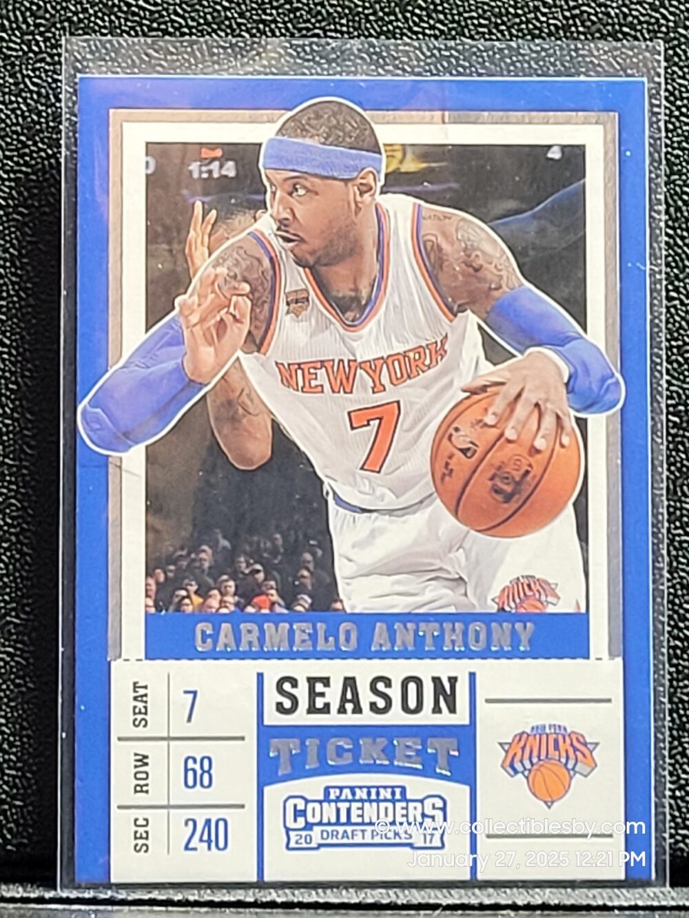 Carmelo Anthony 2017 PANINI CONTENDERS Basketball Card